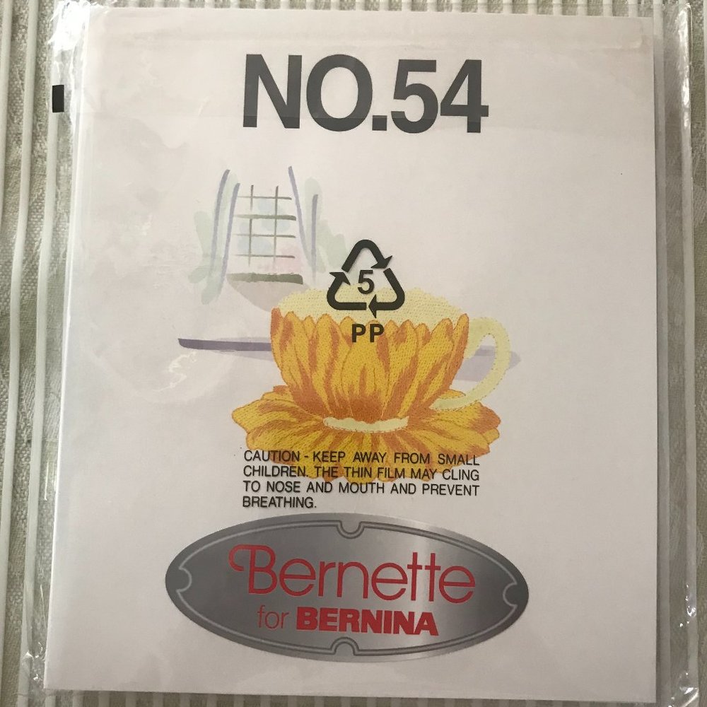 NWT Bernette for Bernina Embroidery Card #54
